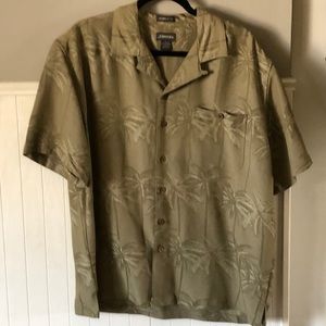 St. John’s Bay Island Time line Men’s button down tropical print shirt